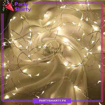 Copper Wire Battery Operated Still Fairy Lights - Battery Operated 7 Feet Length Warm Color For Party Decoration